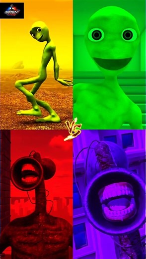 Siren Head vs Alien 👽 Coffin DanceMegamix Colour Challenge Combo Song Cover #allien #sirenhead ||