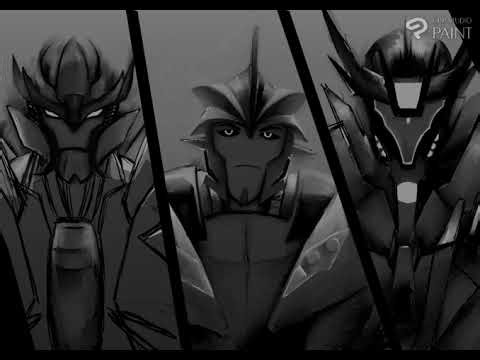 Transformers Prime Knock Out, Soundwave, and Dreadwing timelapse #art