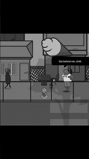The amazing LeShawna appears and protects and defends Willow at the dark street #gamedev