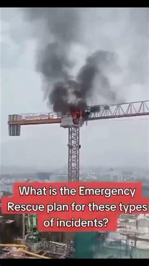 Daily Safety Fails🤯This is WHY You Need A Fire Rescue Plan - Tower Crane Catches Fire🤯 #Safetyfails