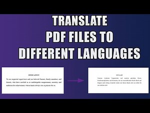 How To Translate PDF Files To Different Languages | Quick & Easy Method