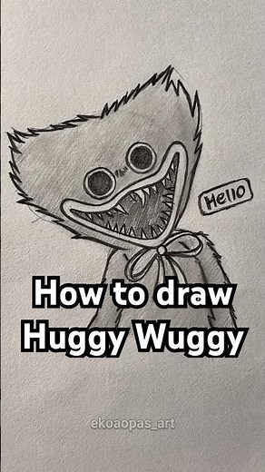 How to draw Huggy Wuggy from poppy playtime #poppyplaytime #prototype #howtodraw #huggywuggy