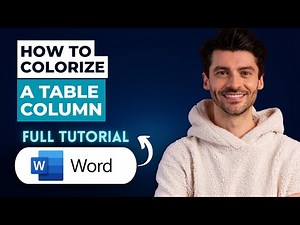 How to Colorize a Table Column in Microsoft Word Document [2025 Guide]