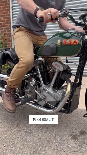 John Oakes on Instagram: "Here is our 1934 BSA J11. A compact 500cc overhead valve V Twin. Are these the most desirable of the vintage and pre war BSA motorcycles ? Quite possibly so 🤔. #classicmotorcycle #classicbike #vintagemotorcycle #bsa #vtwin #motorcyclephotography"