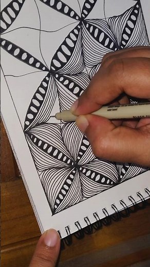 Day 51 Easy doodleart tutorial for beginners |#doodleart #zenpatterns #art #shorts #trending