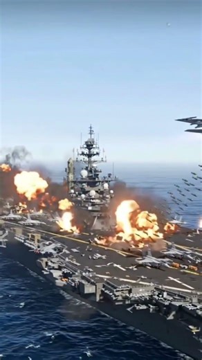 Supersonic Fighter Jet Drops Millions of Cluster Bombs on Loaded AircraftCarrier | GTA V