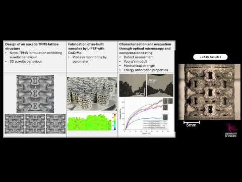 Additive manufacturing of 3D auxetic lattice structures fabricated by L-PBF