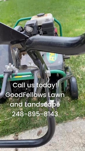 Benefits of Aeration: breaks down compacted soil, allowing water, air, and nutrients to reach the roots, while overseeding fills in bare patches and introduces new, more resilient grass! Call us today for a free quote! 248-895-8143Eric Fellows | GoodFellows Lawn and Landscape