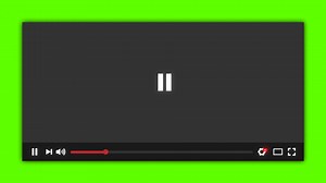 Download Video player play button clicked by mouse cursor animation Green screen. Media Player Video playback Interface. Multimedia player loading bar running timecode.  Play Pause stop media player button. for free