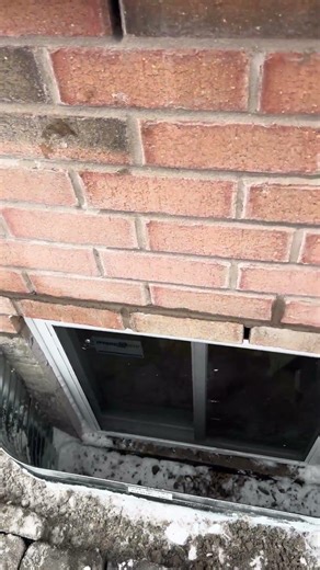 Install basement window in snow #home #basementdesign #basementrenovation