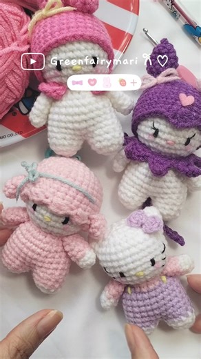 Mini Pastel Era💕.... All Tutorials Here🎀 #crochetplushie #sanriocharacters