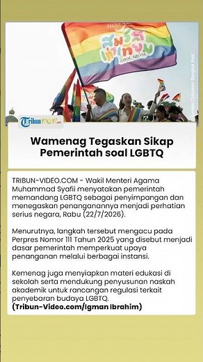 Wamenag Sebut Pemerintah Siapkan Langkah Edukasi dan Regulasi Terkait Isu LGBTQ di Indonesia