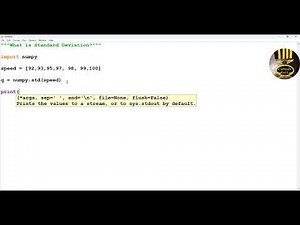 Machine Learning Tutorial of How to Create Standard Deviation using the NumPy std() method in Python