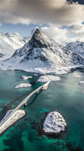 Lofoten from above: Drone views of Norway's mountain majesty