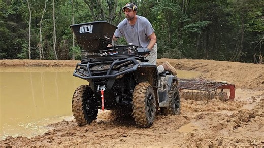 How to plant grass seed on a pond dam to prevent erosion