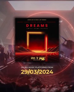 Danny Suko, Marc Korn, DJ Squared - Dreams (Will Come Alive) (Jean Luc & Nick Jay Remix) 🎧 Officially released on all music platforms this Friday. 💥 Možná si někteří z vás vzpomínají na náš remix na starou klasiku "Dreams (Will Come Alive) (Jean Luc & Nick Jay Remix)". Je to asi měsíc, kdy jsme byli osloveni, zda-li nechceme tento remix vydat oficiální cestou na všechny hudební platformy s tím, že musíme nahradit některé věci, např. zpěv, který nechali znova udělat Danny Suko, Marc Korn, DJ Sq
