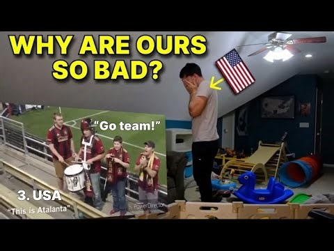 American reacts to Cringe American football chants Vs Funny English football chants