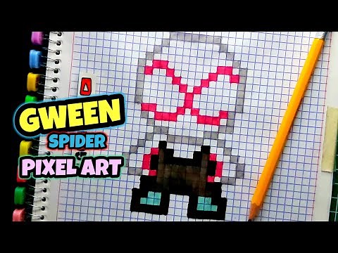 Como Dibujar a SPider - Gwen PASO A PASO FACIL ( Pixel Art ) | How to draw GWEN