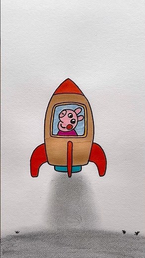 Peppa Pig’s Epic Space Race! 🚀🐷 | Magical Rocket Adventure #kids #shorts