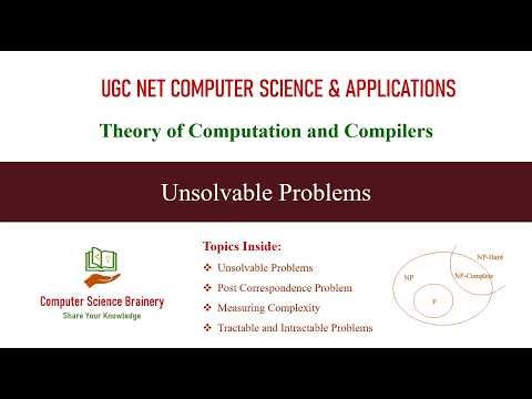 Unsolvable Problems | Theory of Computation & Compilers | Unit 8-7 | UGC NET Computer Science