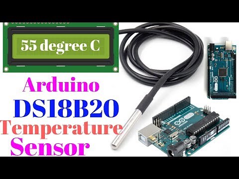arduino DS18B20 temperature sensor tutorial with LCD