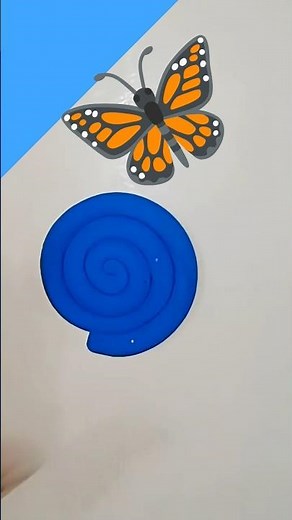 Cute butterfly 🦋made with AIR dry clay for kids! diy# craft # clay
