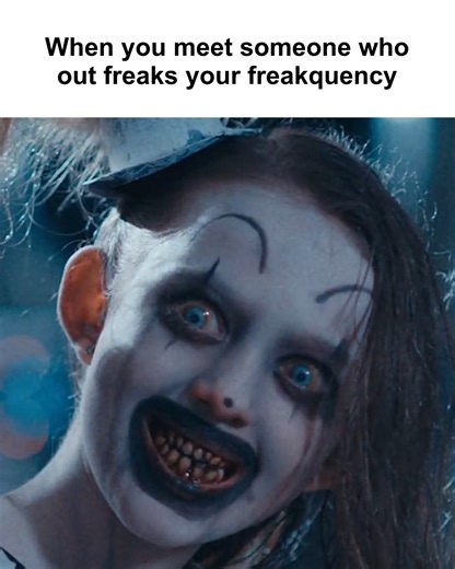 Terrifier 3 on Instagram: "That's a very high freakquency. Get on their level and watch TERRIFIER 2 & TERRIFIER 3 – streaming now on Amazon Prime."