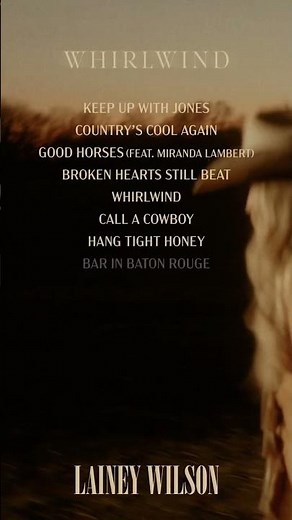 Whirlwind tracklist reveal