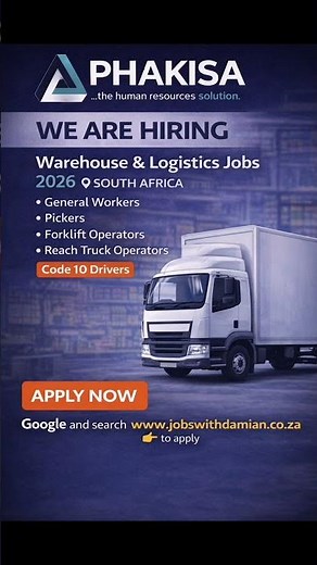 Warehouse & Logistics Jobs in South Africa 🇿🇦 | Code 10 Drivers Hiring 2026 #shorts