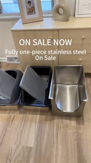 BIG SALE  High-Sided Design: Prevents litter from scattering and keeps your floors clean.  Easy to Clean: Smooth metal surface for effortless cleaning, say goodbye to bacteria and odors.  Eco-Friendly & Safe: No plastic, no toxins – better for your cat and the environment. | PTLOM | Facebook