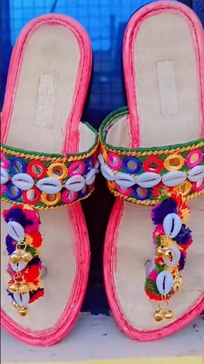 ✨ DIY Navratri Footwear | Stylish & Easy Garba shoes Decoration at Home 2025#diy #craft #shorts