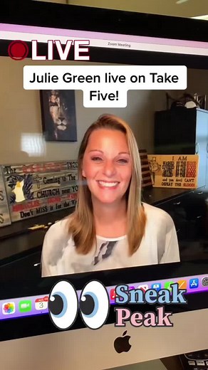 Julie Green will be on Take Five every Wednesday! Follow us on Facebook to stay updated with live stream times and guests! #prophetic #hisglory #juliegreen #jesuslovesyou #jesus