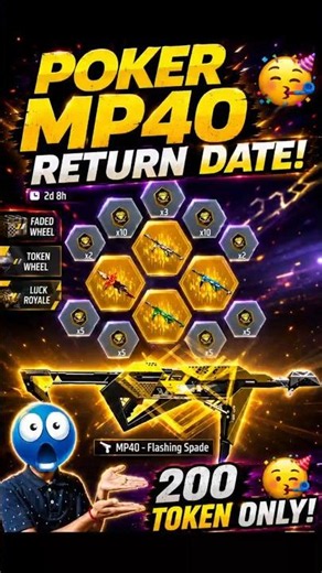 Poker Mp40 Return Confirm Date | Next Universal Ring Event Free Fire | Poker Mp40 Return