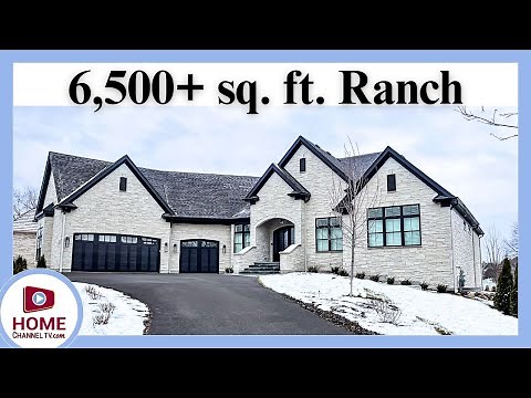 Luxury Home Design: Custom Ranch House with INCREDIBLE Finished Basement