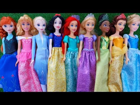Looking For Disney Princess, Mix Rainbow Dress! 9 MYSTERY SURPRISES Dolls Satisfying Video ASMR K