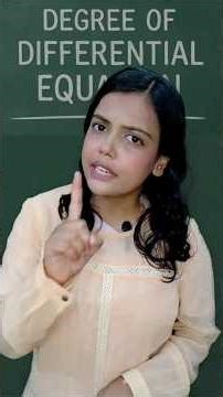 Degree of a Differential Equations #degree #differentialequations #shorts