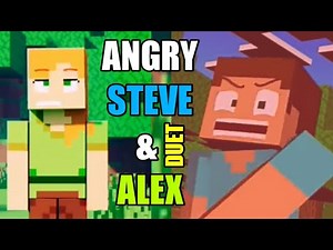 Alex and Steve with new voice sing ANGRY ALEX together- Minecraft Music Video by @Zamination