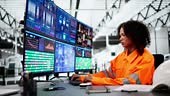 Engineer Operator Using SCADA System At Industrial Plant