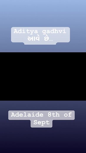 Aditya gadhvi Live in Adelaide 8th Sept Friday, Netball SA Stadium…book your tickets from::: https://tktmstr.co/Kaviraj | Mitram Function Junction