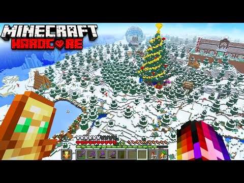 I Built a WINTER WONDERLAND in Minecraft Hardcore!