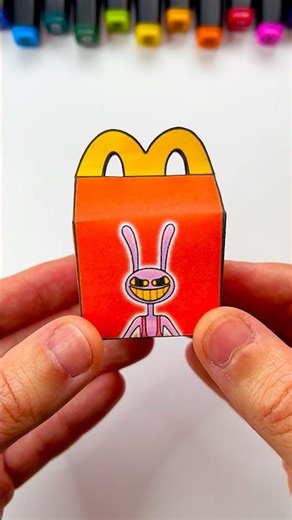 DIY McDonald’s The Amazing Digital Circus Happy Meal | Paper Craft Ideas #shorts #papercraft
