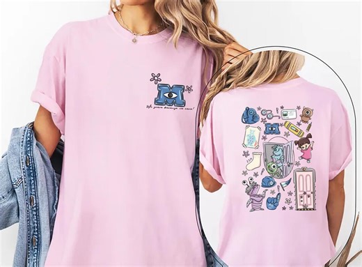 Monsters Inc Scare Crew Shirt Mike Sulley Disney Park Outfit Front Back Tee - Etsy