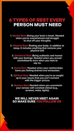 6 Types Of Rest Every Person Must Need
