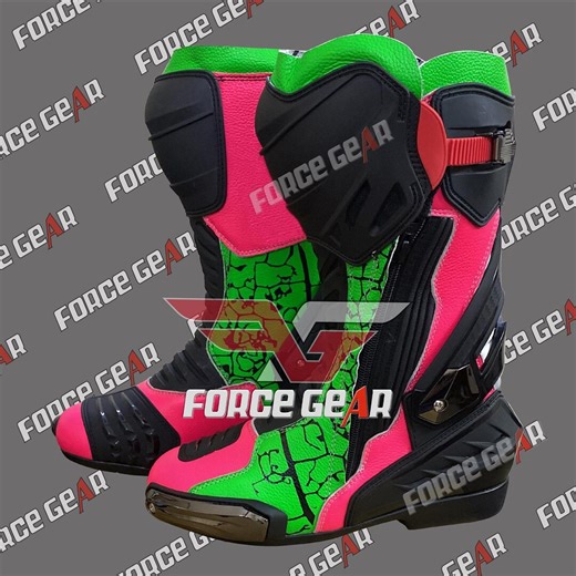 Customized Leather Motorcycle Racing Boots: CE Certified, Auto Adjustable Fitting - Etsy