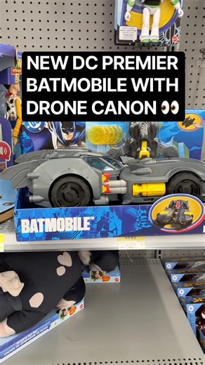 Mattel DC Premier Batmobile Vehicle, Batman Signature Crime Fighting Car with Bat-Drone Cannon