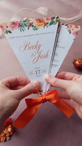 Burnt Orange Floral Wedding Invitation Suite, Autumn Rustic Wedding Invite, Fan Style Wedding Invitations, Autumn Wedding Stationery - Etsy Canada