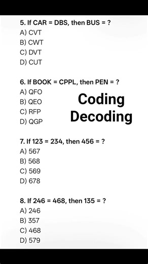 #Reasoning#Coding Decoding #Important questions
