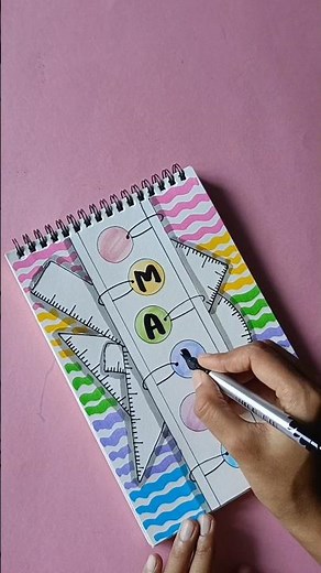 Easy math front page design idea #frontpage #coverpage #shorts