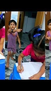 #Advik is writing his Homework #Tiya is writing his Homework with soap. Are you also like this? #...