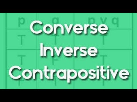converse, inverse & contrapositive EXPLAINED 